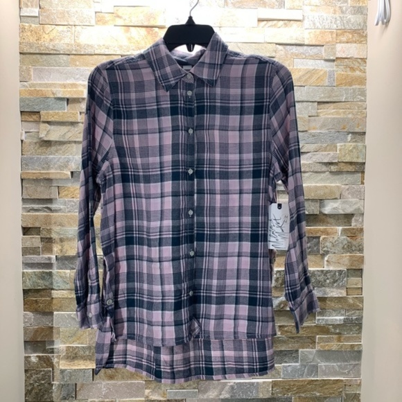 Melrose and Market Side Button Plaid Top - Picture 5 of 6